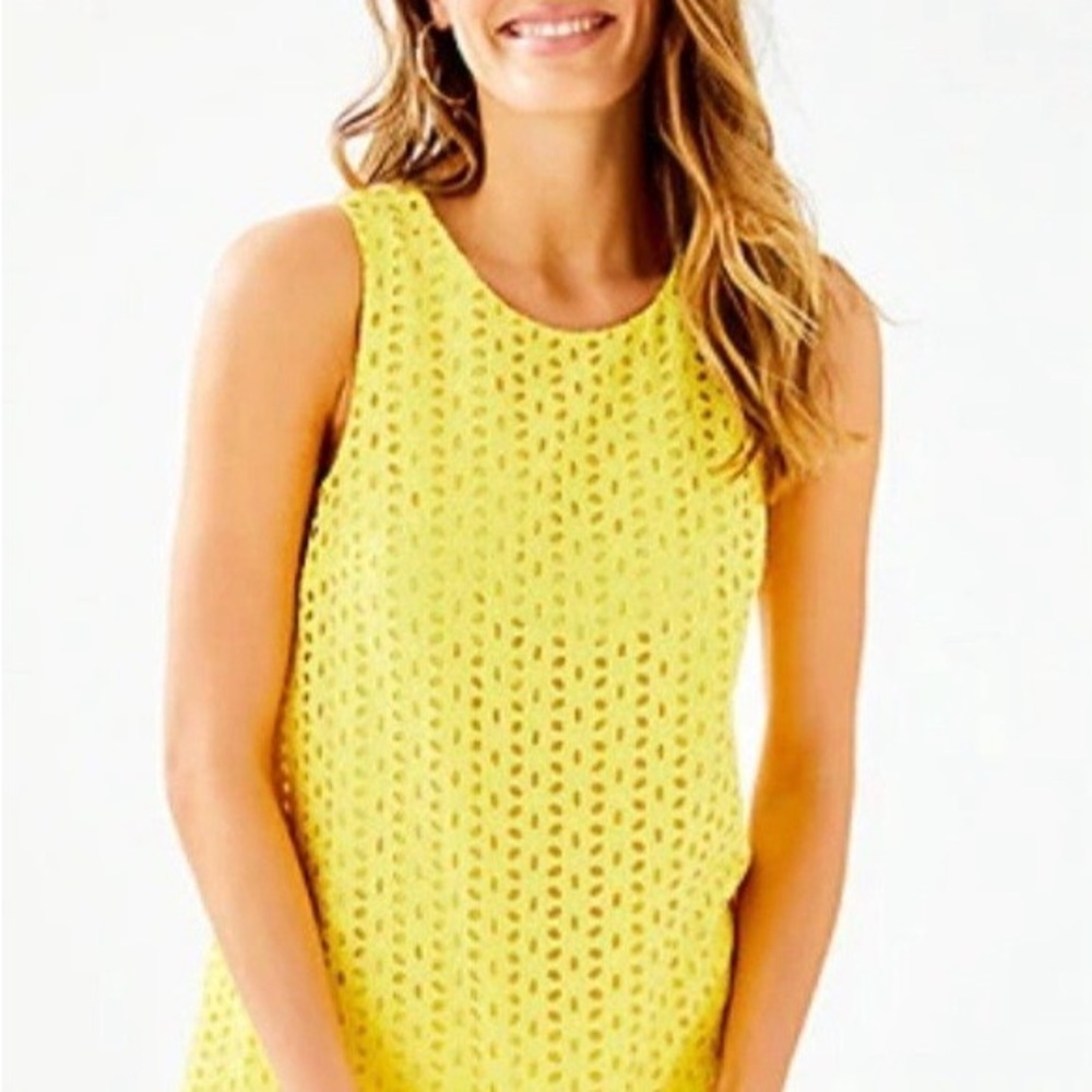 Lilly Pulitzer Vibrant Yellow Eyelet Top